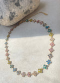 Collier Fleurs Multicolores Zircon